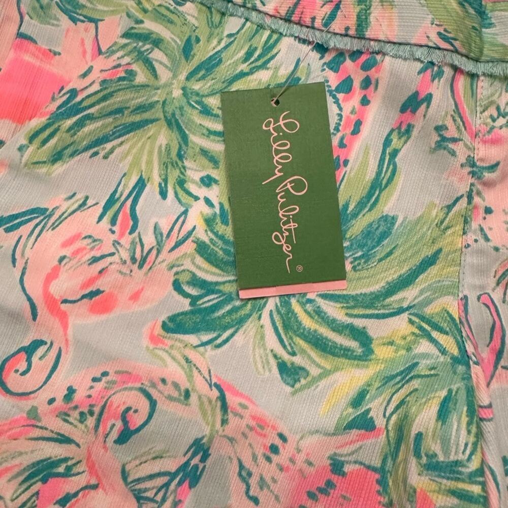 NWT Lilly Pulitzer Adie Short Seasalt Blue On Parade Jungle Zoo Animals Size 0 - Picture 5 of 7